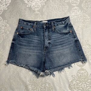 Pistola Maeve High Waist Raw Hem Denim Shorts Size 28